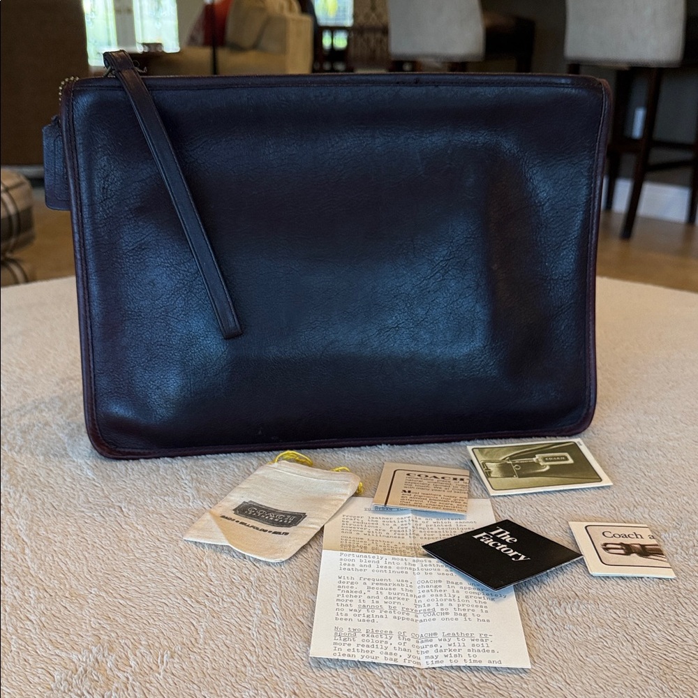 Coach Rare Oxblood Leather Clutch